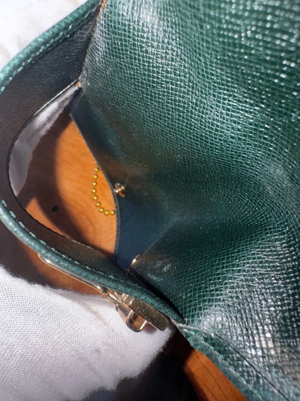 Louis Vuitton wallet credit card key holder reinvented necklace/wristlet vintage - Picture 9 of 14